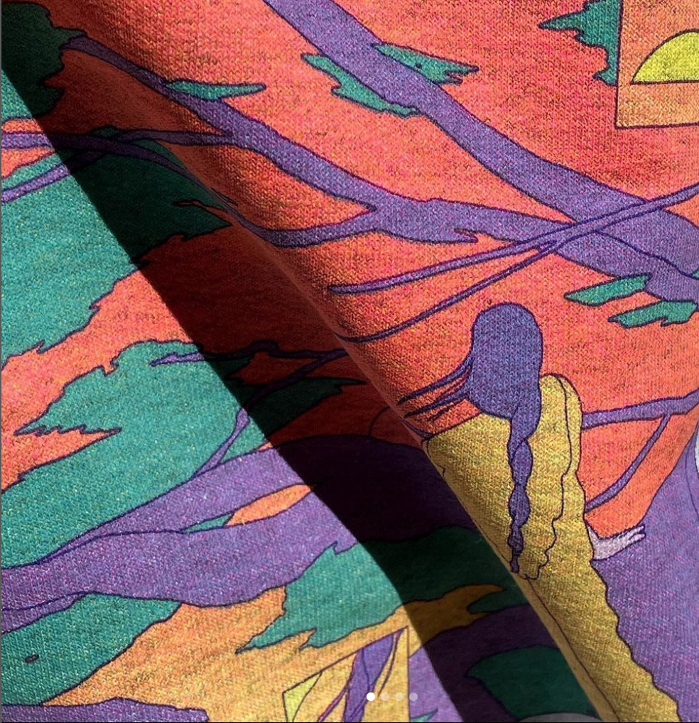 Sérigraphie sur sweat — Atelier A+ — Studio Fidèle — Mariam Medem — Cedars /détail