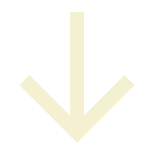 Black background with a large, downward-pointing arrows in cream color.