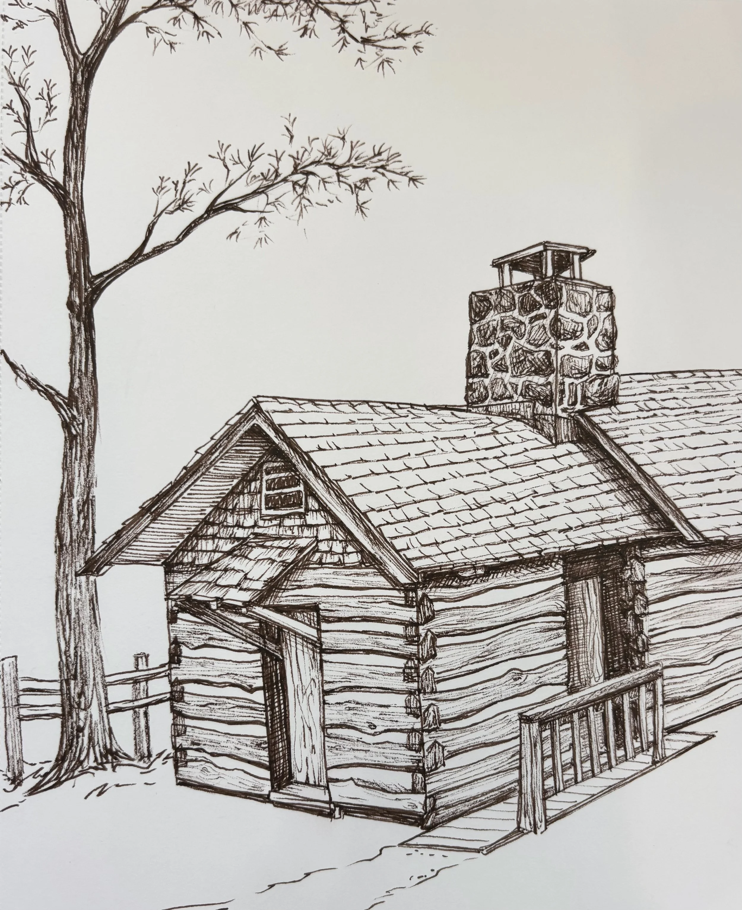 Home Town no. 2, micron pen