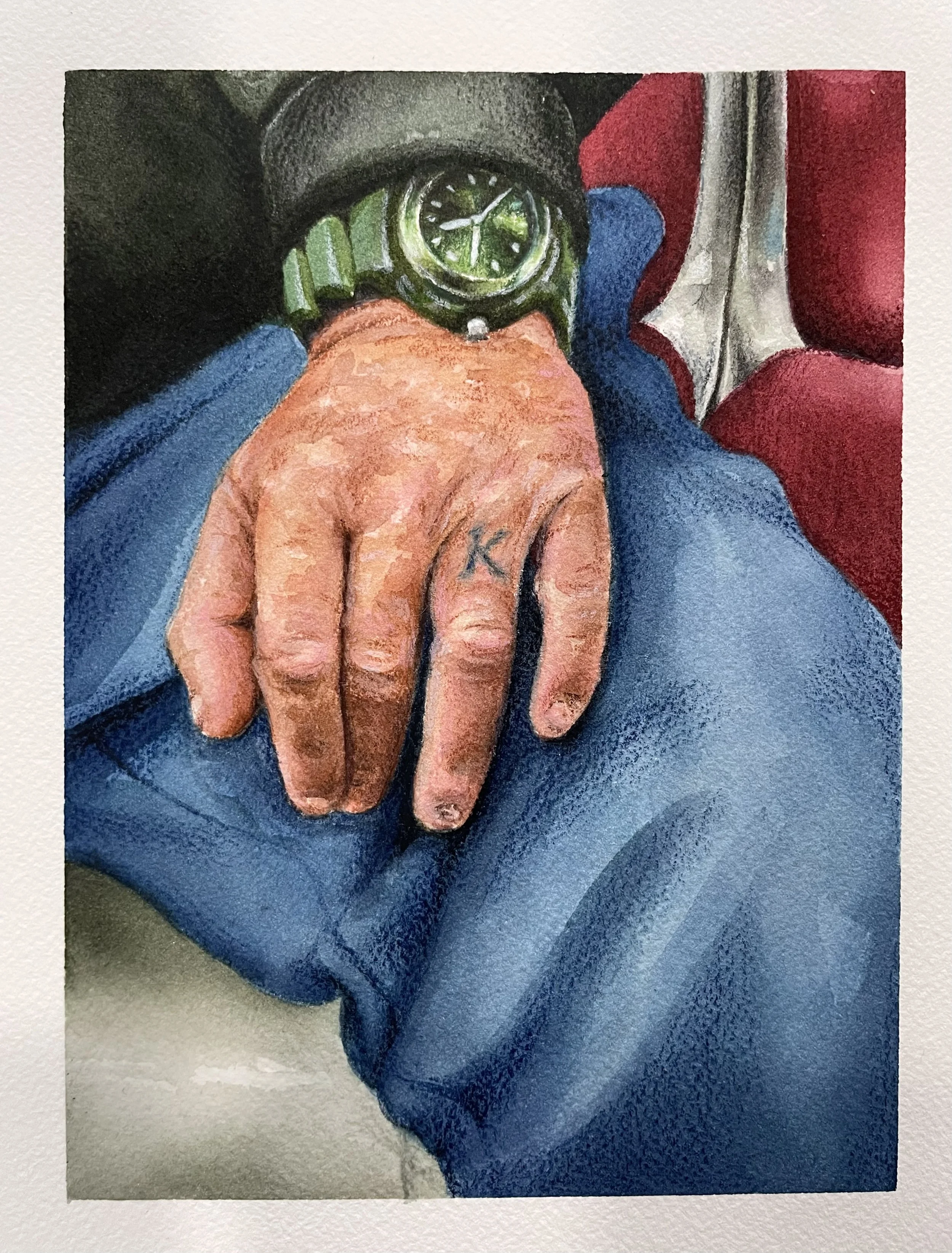 Morning Commute, watercolor