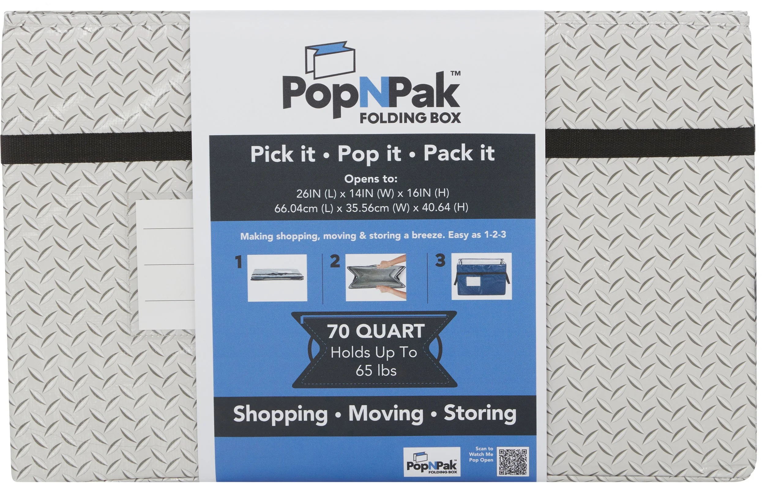 26" Grey Collapsible Storage Box