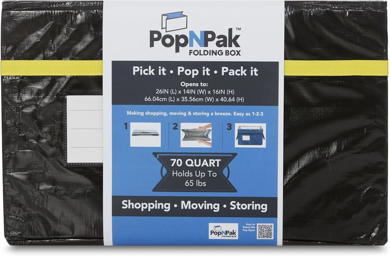 26" Black Collapsible Storage Box