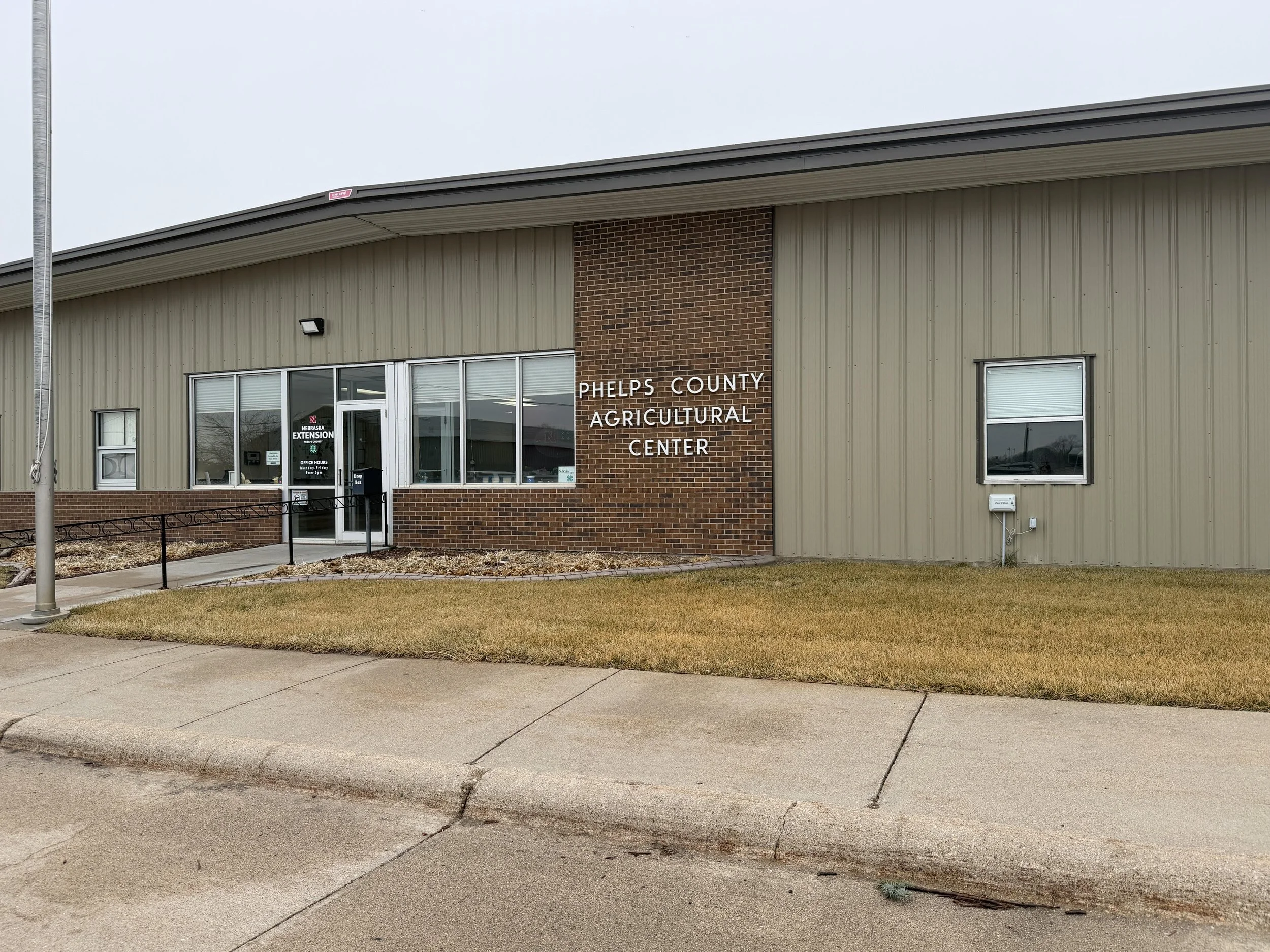 Exterior of Phelps County Ag Center main building