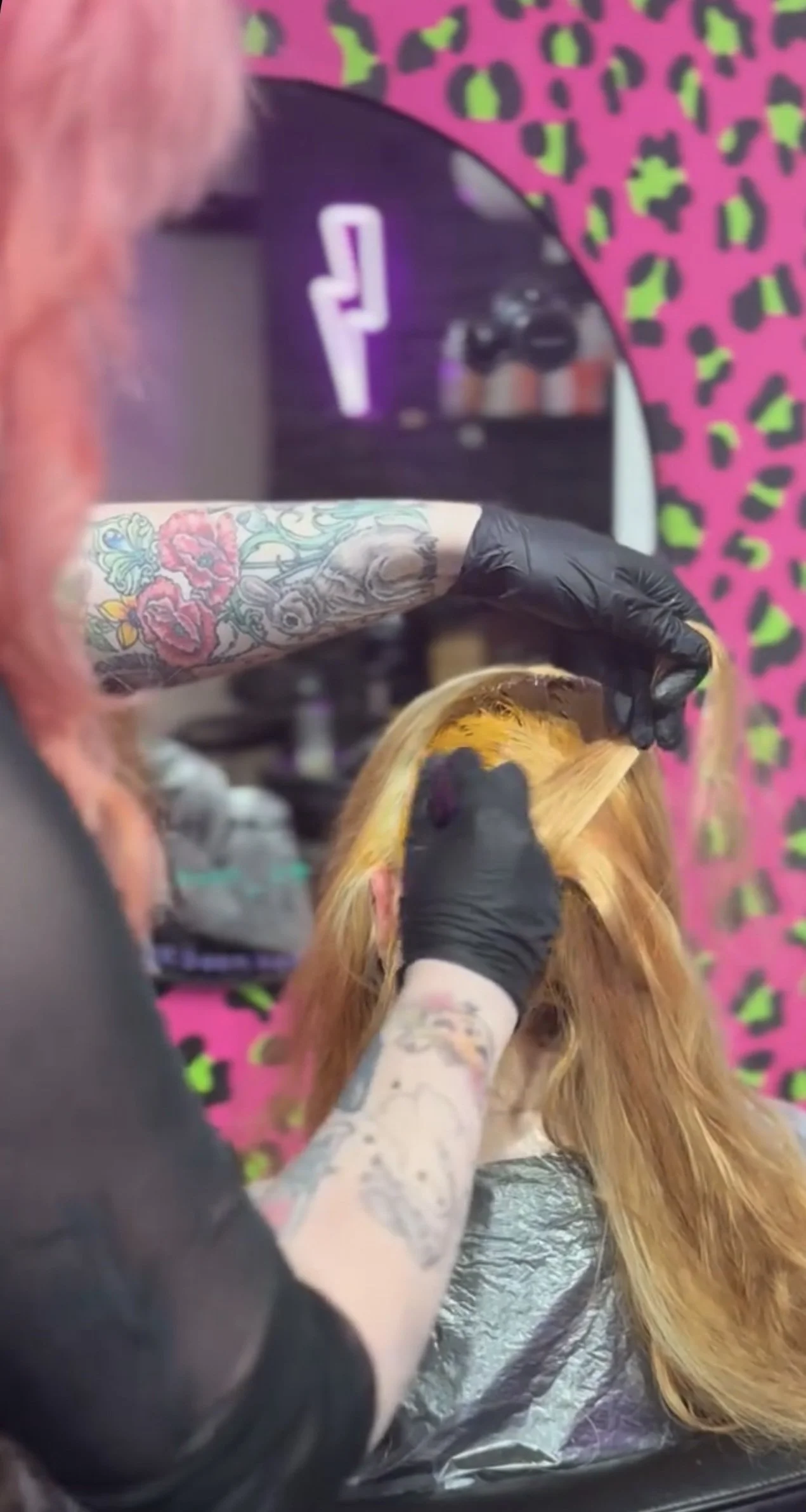 BexHeart Hair applying colour