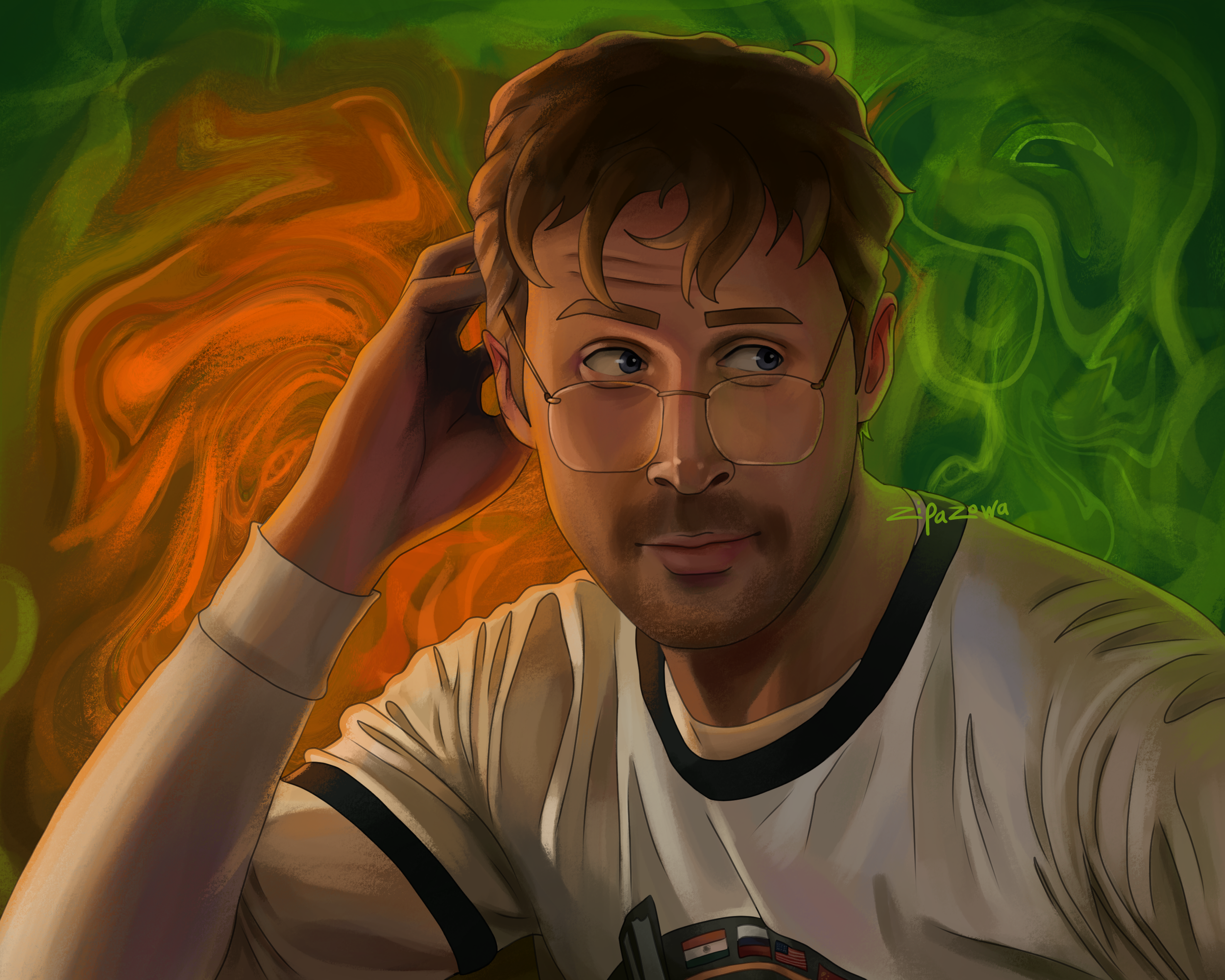 dr ryland grace project hail mary adrian atmosphere behind him hand behind head glasses.png