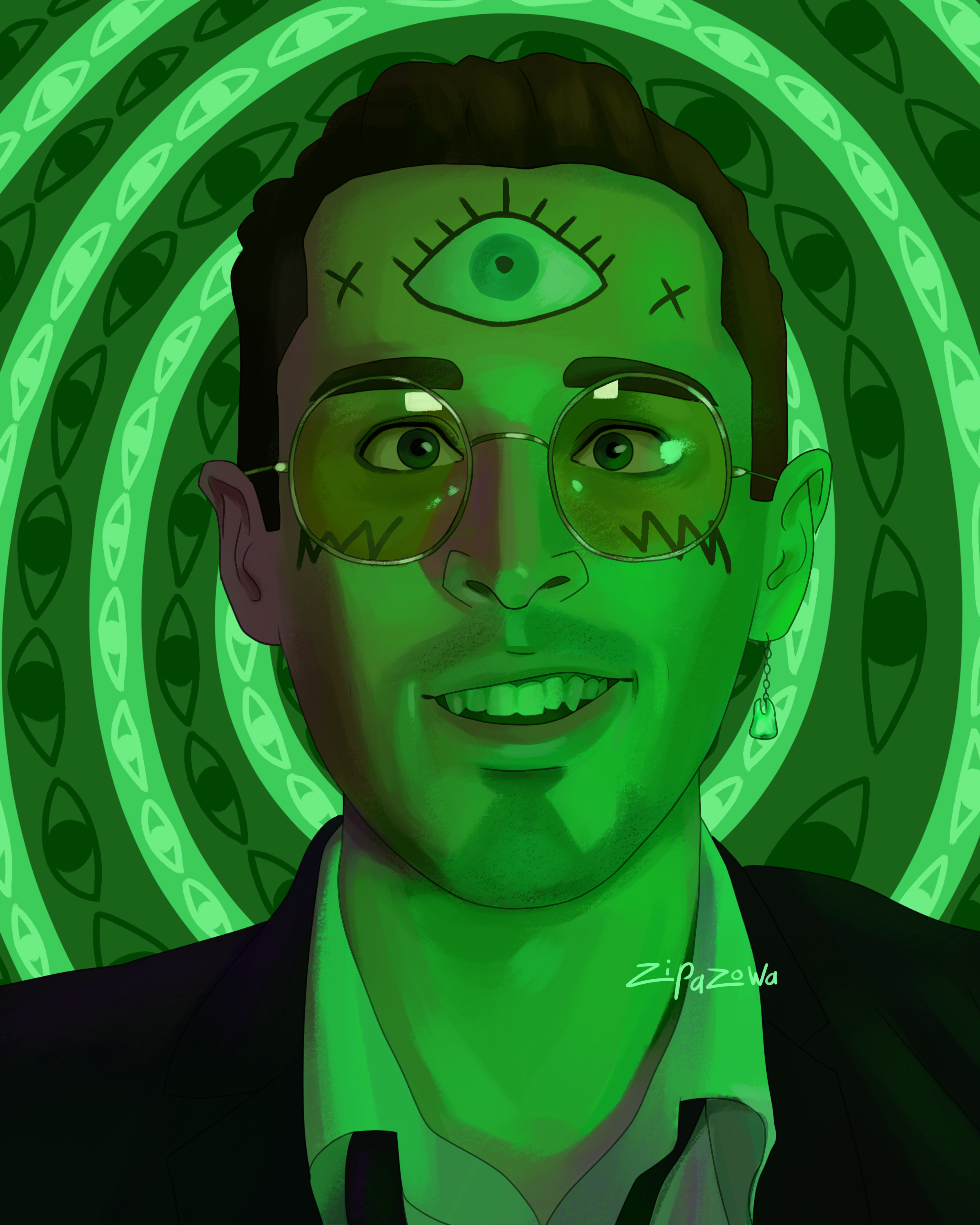redraw Will Wood green spiral the real ww hypnotize chris 3rd eye green.png