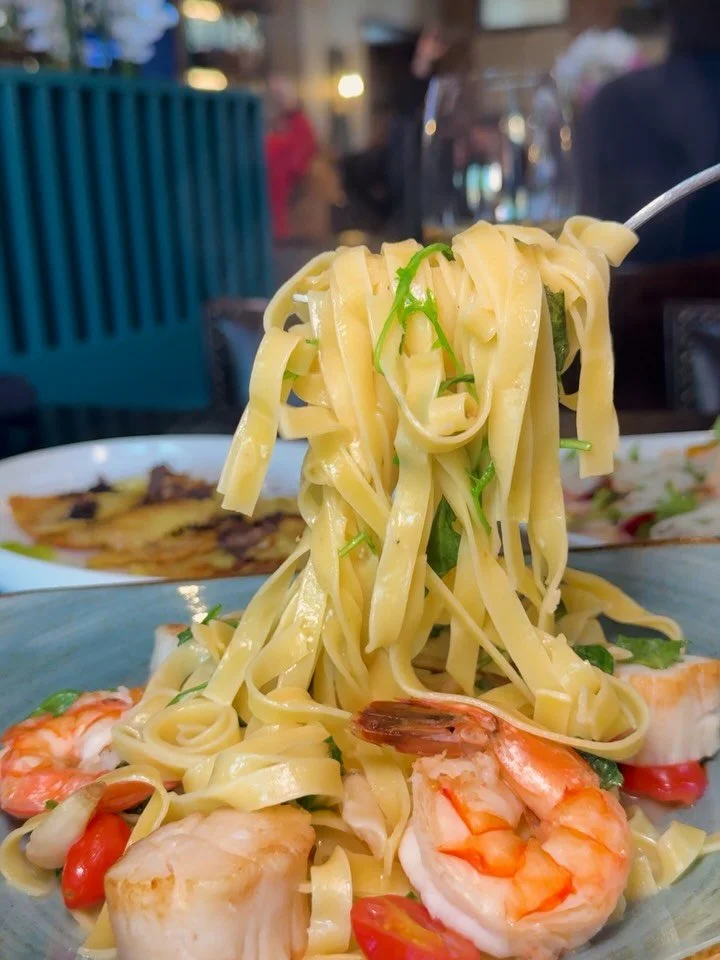 One of our most popular dishes &mdash; Our light &amp; delicious Shrimp and Scallop Bianco! 🦐🍝