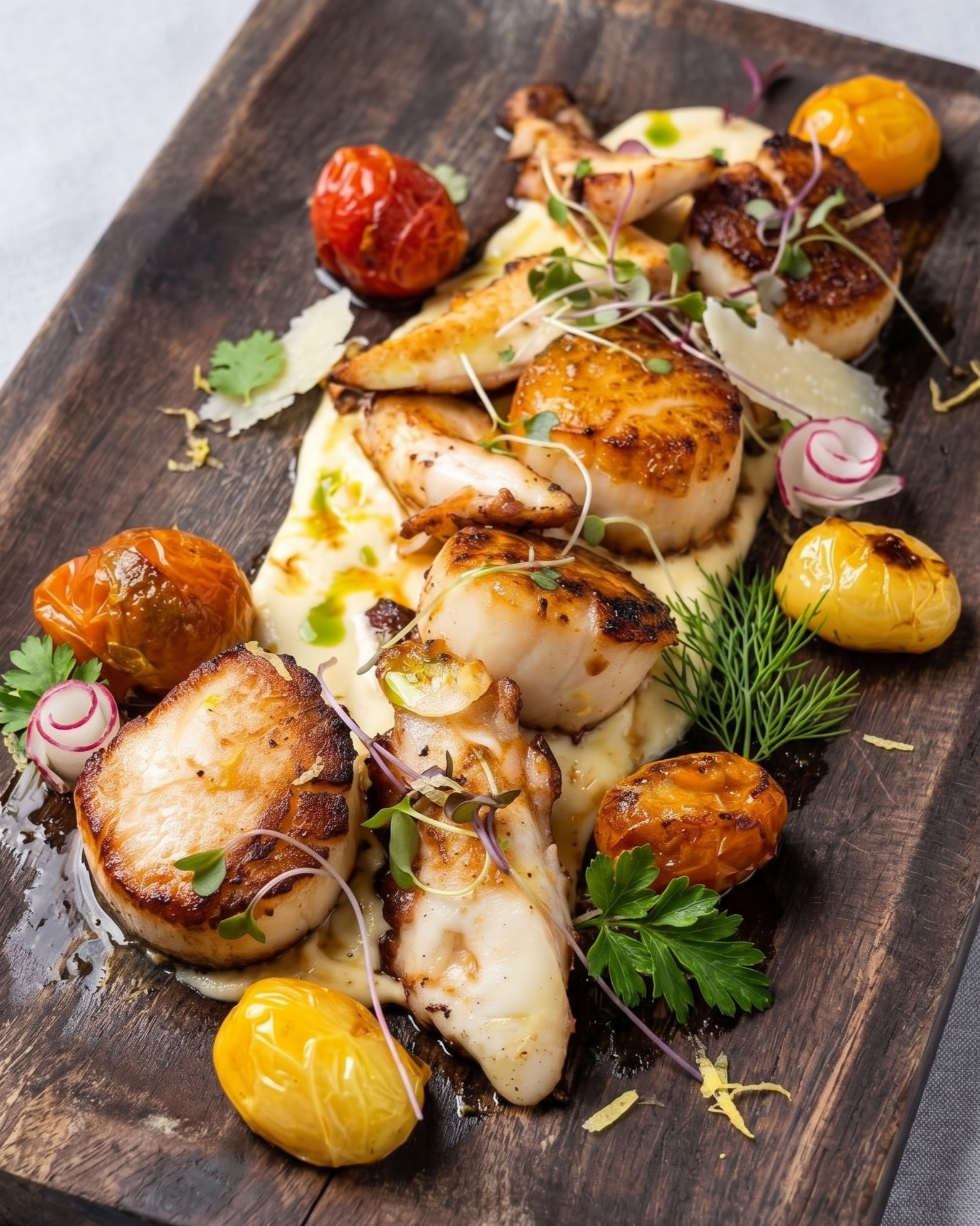 Fresh Scallops and Octopus Il Villaggio Restaurant & Bar