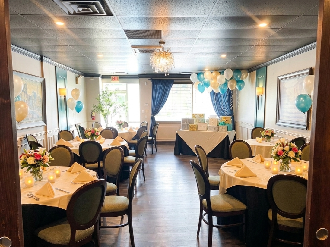 Our Private Room 1 set up for a baby shower