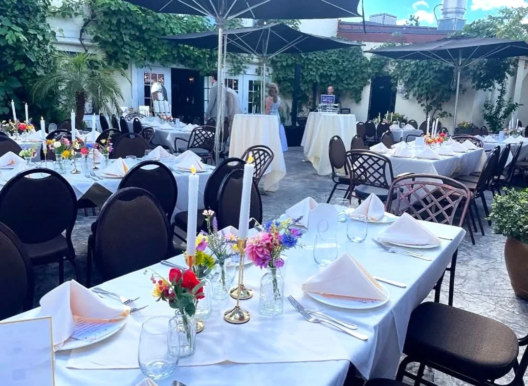 Our Patio set up for a wedding reception