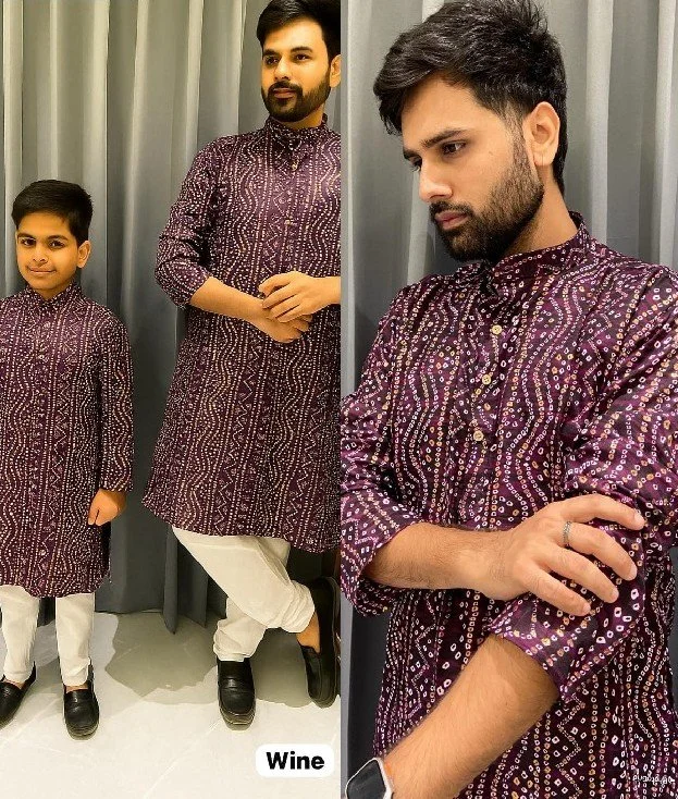 Festive Kurta in Bandhani Print