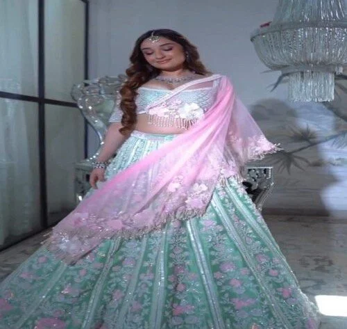 Mermaid Pastel Color Heavy Sequin Embroidery Lehenga Collection