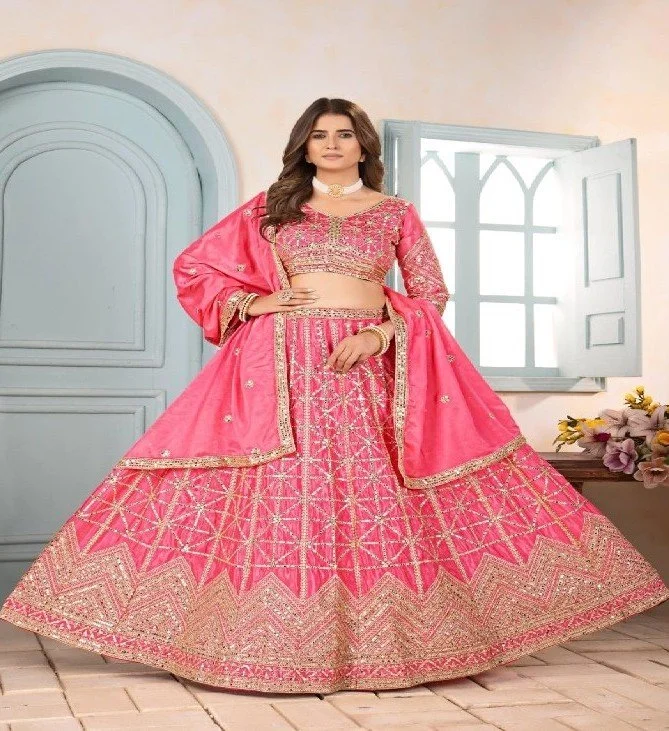 Chinon Embroidered Diamond Design Lehenga Collection