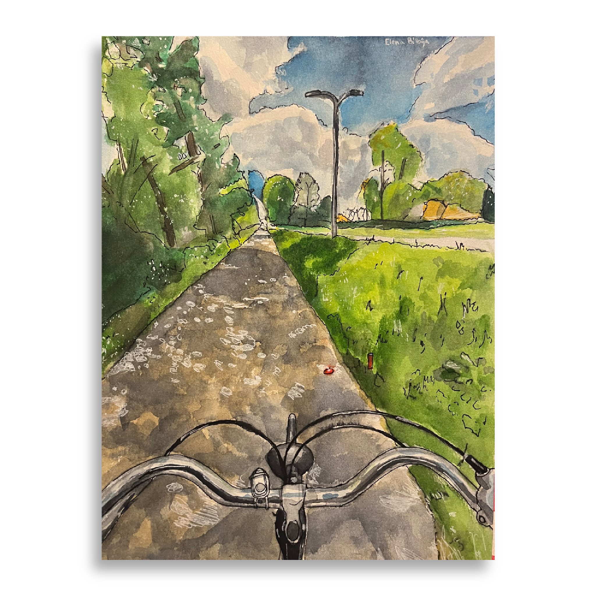 Biking Lane Print