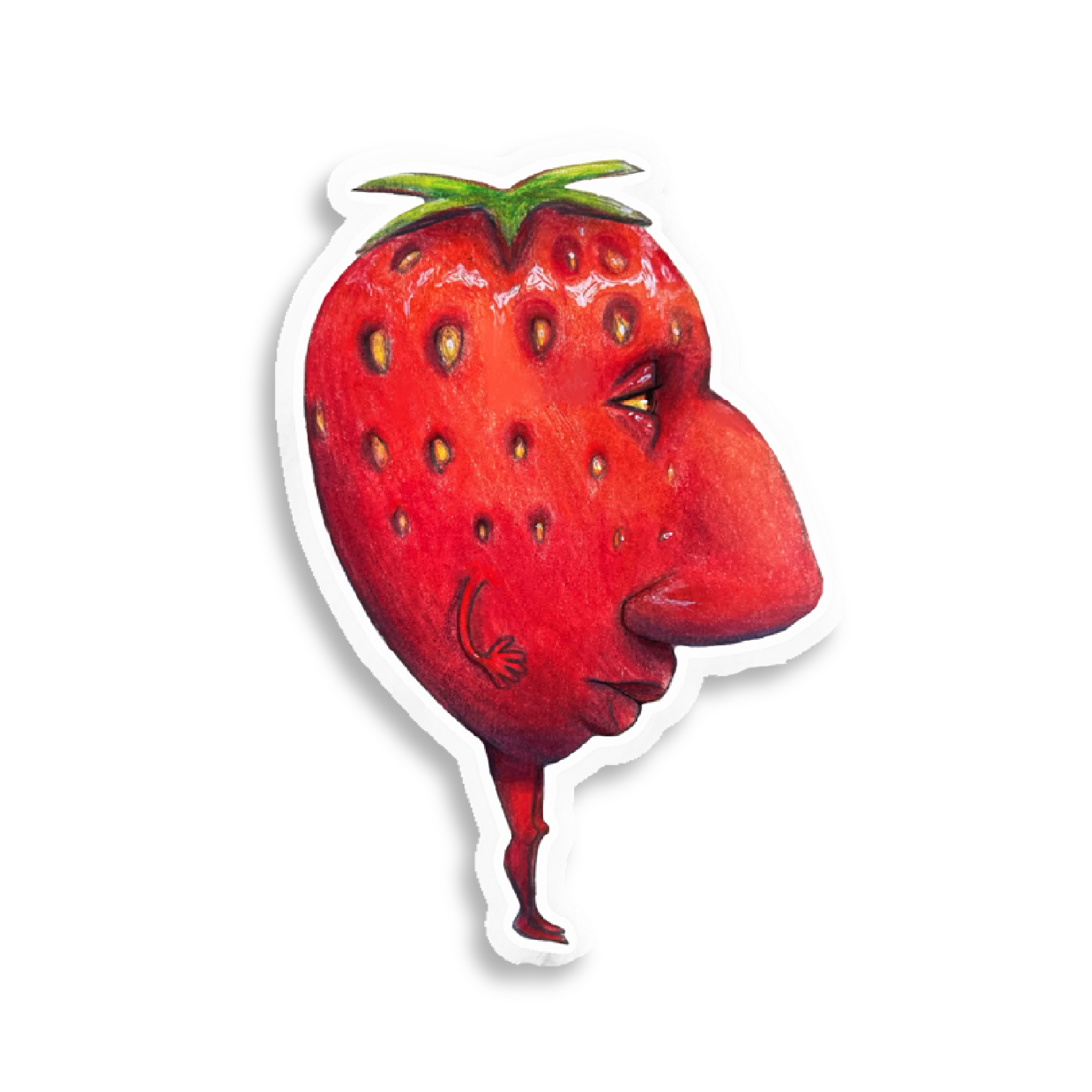 Strawberry Guy Sticker
