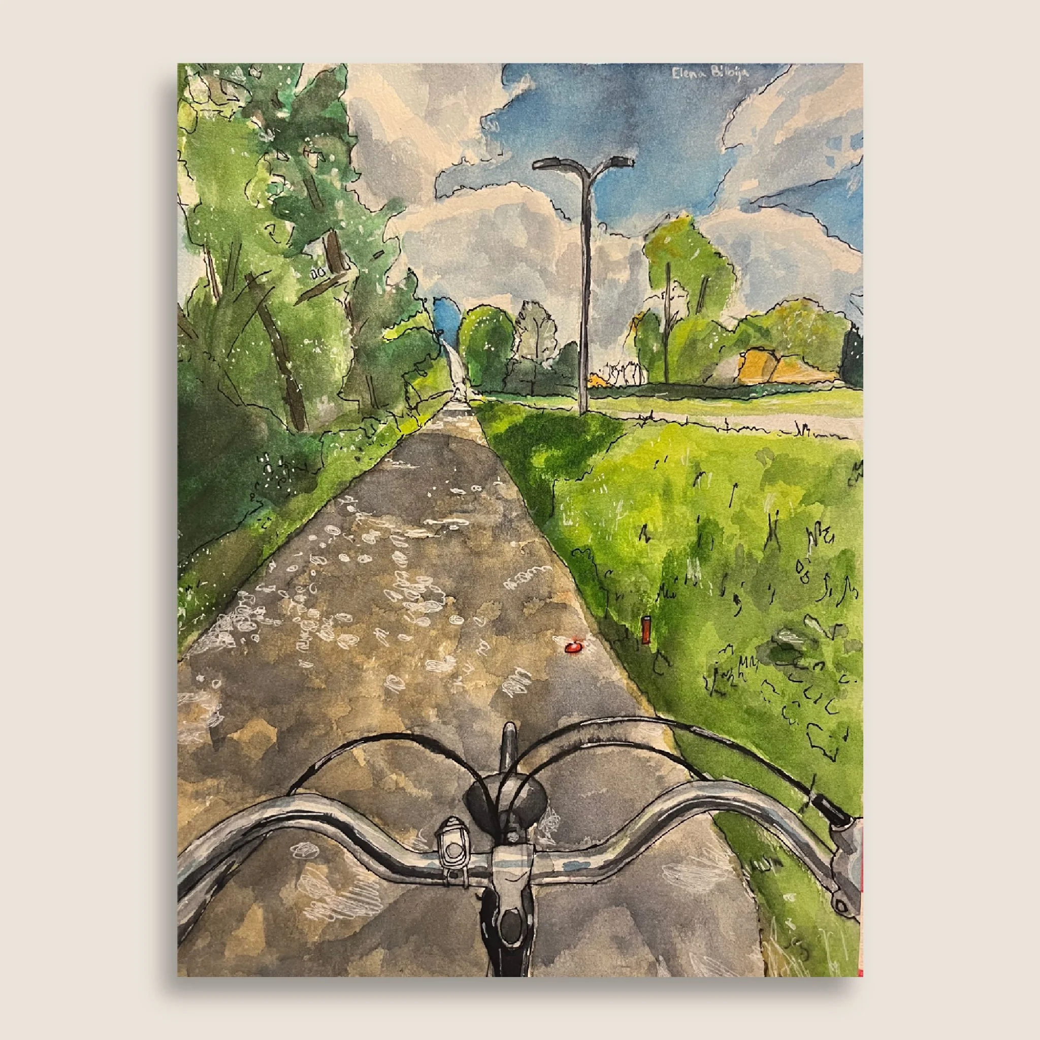 Biking Lane Print