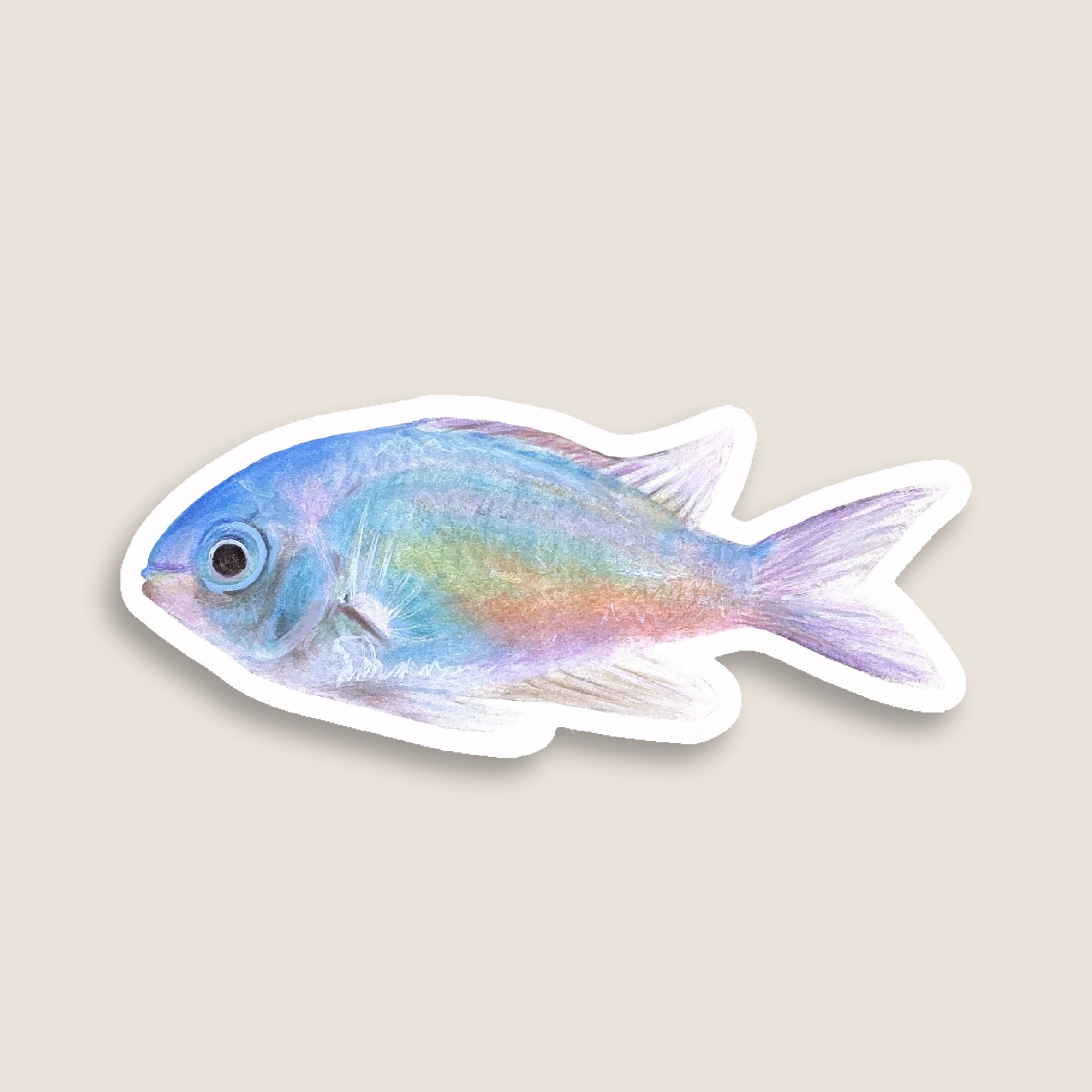 Blue Fish Sticker