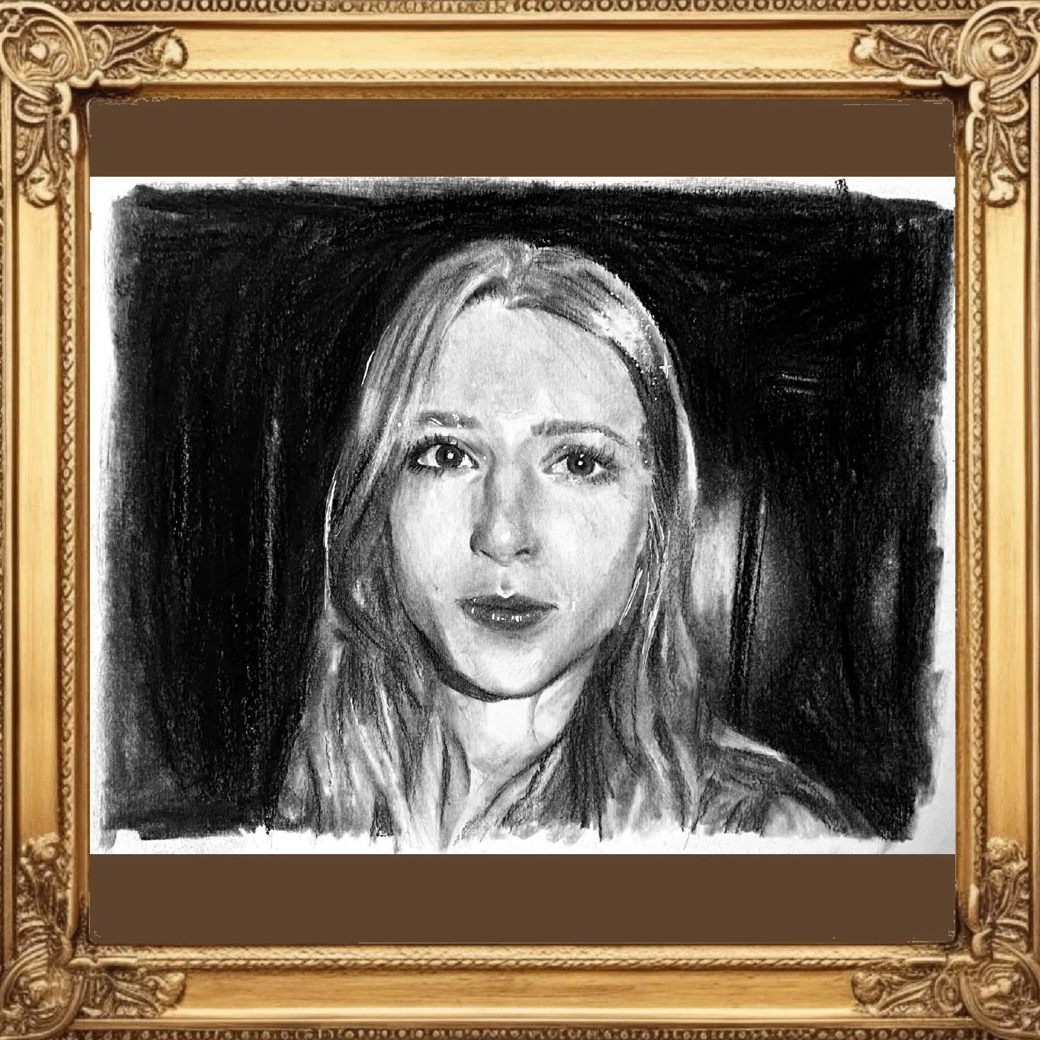 Charcoal self portrait