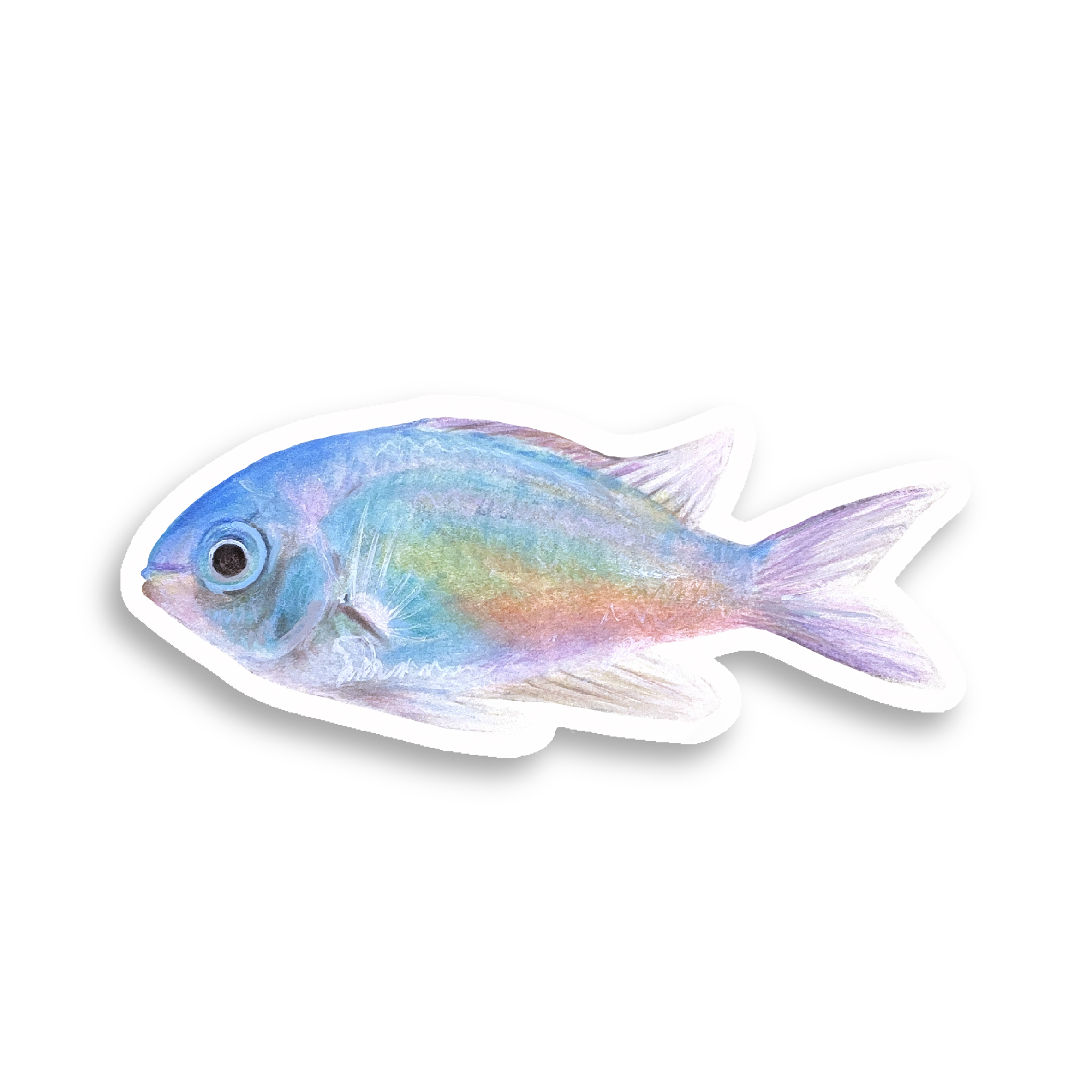 Blue Fish Sticker