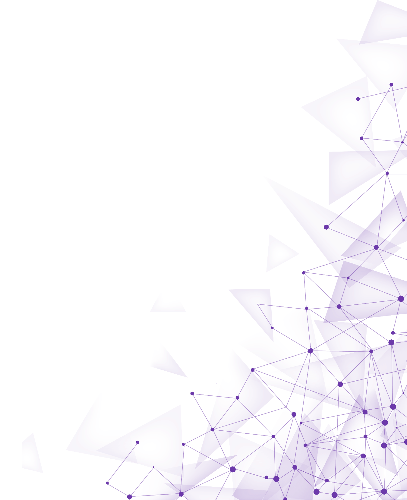 Abstract digital artwork with purple and black triangular shapes and lines on a dark background.