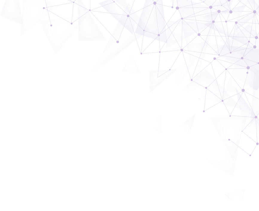 Abstract digital artwork with purple geometric shapes and lines against a black background.