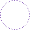 Image shows a circle made of purple dotted lines.