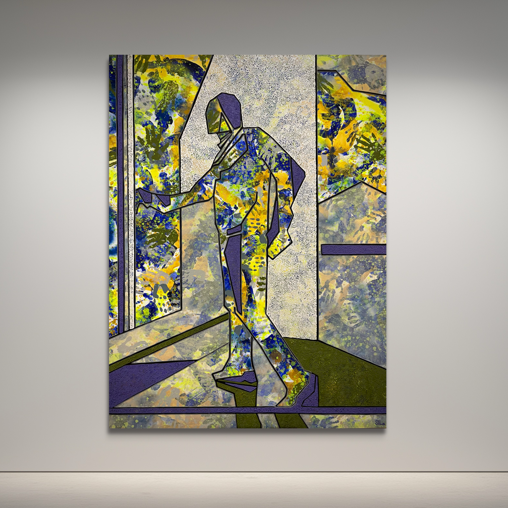 Iryna Sushelnytska is a contemporary Ukrainian artist.  Form Systems investigates the internal architecture of perception, where figure and environment dissolve into unified visual structures through rhythm, repetition, and spatial tension.