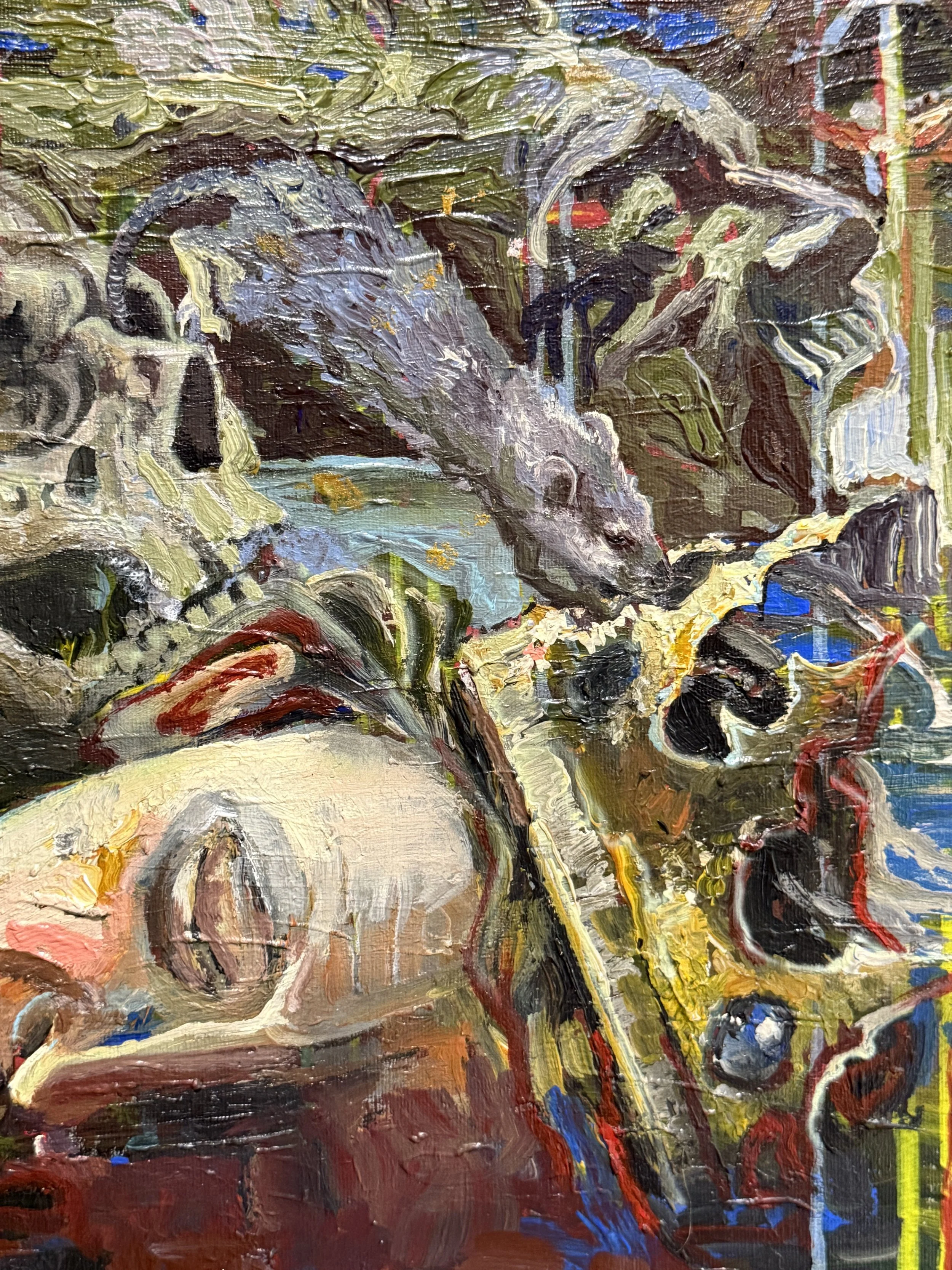 Detail of Echo of the Ages: Panopticon of War by Iryna Sushelnytska, 2023