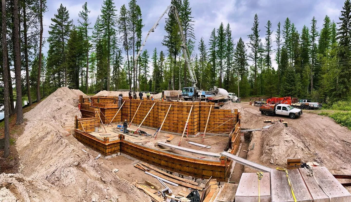 Getting another amazing project in the ground.  These clients picked a spectacular piece of land on the river to enjoy for many years to come.