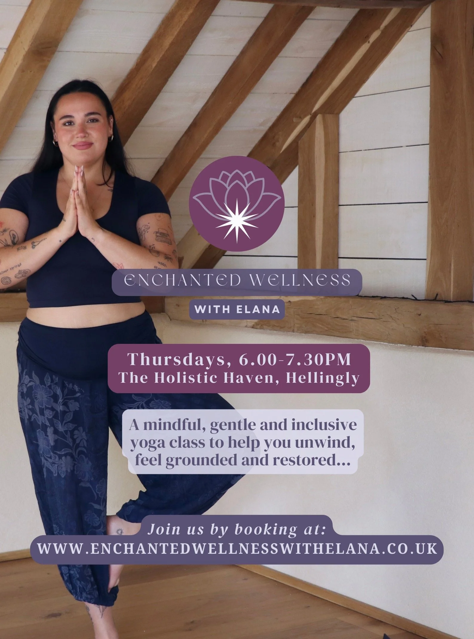 FLOW &amp; SLOW @ The Holistic Haven 🛖🌿

A calm, gentle evening practice in a countryside yurt to help you unwind and come back to yourself. We&rsquo;ll move through a slow, mindful flow, keeping everything low impact and accessible, allowing space