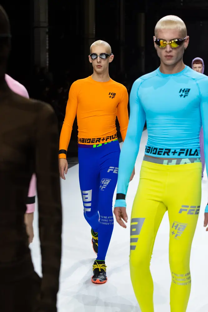 Haider Ackermann x Fila sur le "dance floor" de Manchester