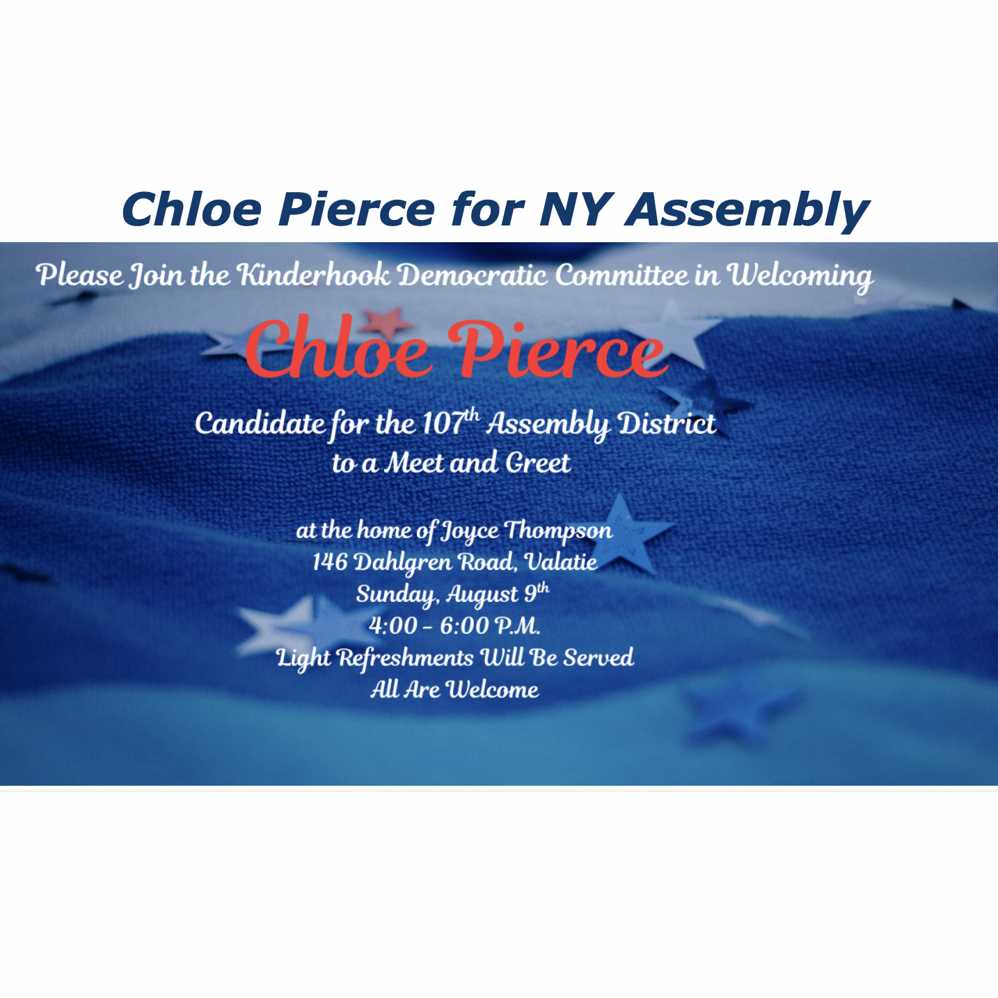 Chloe Pierce for NY Assembly 