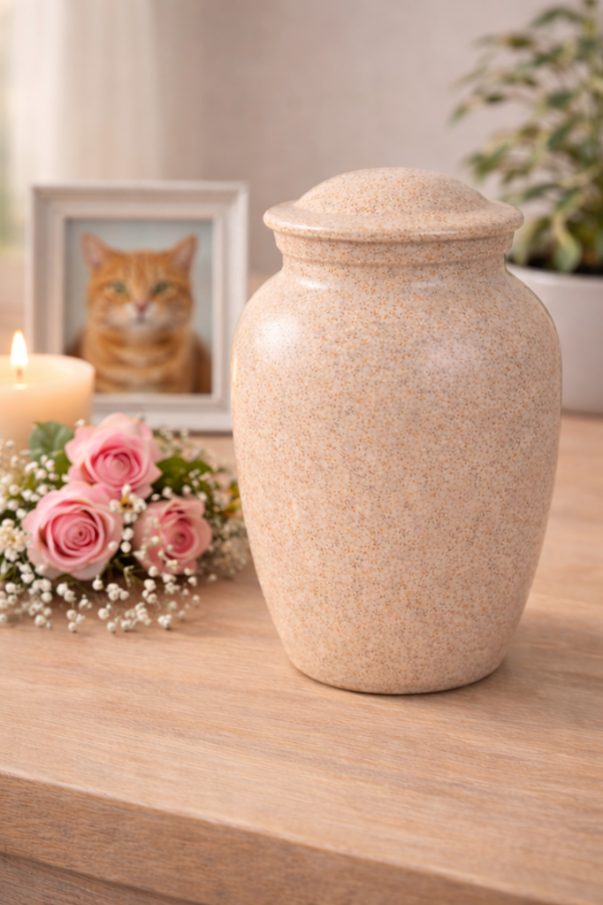Decorative Tan Urn