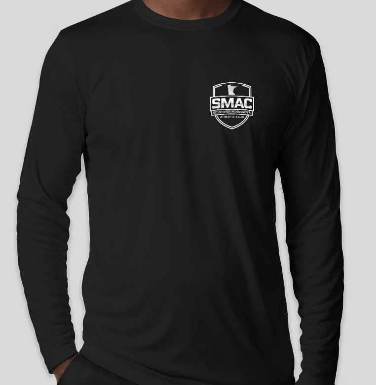 UNISEX DRI-FIT LONG SLEEVE CHEST LOGO - BLACK
