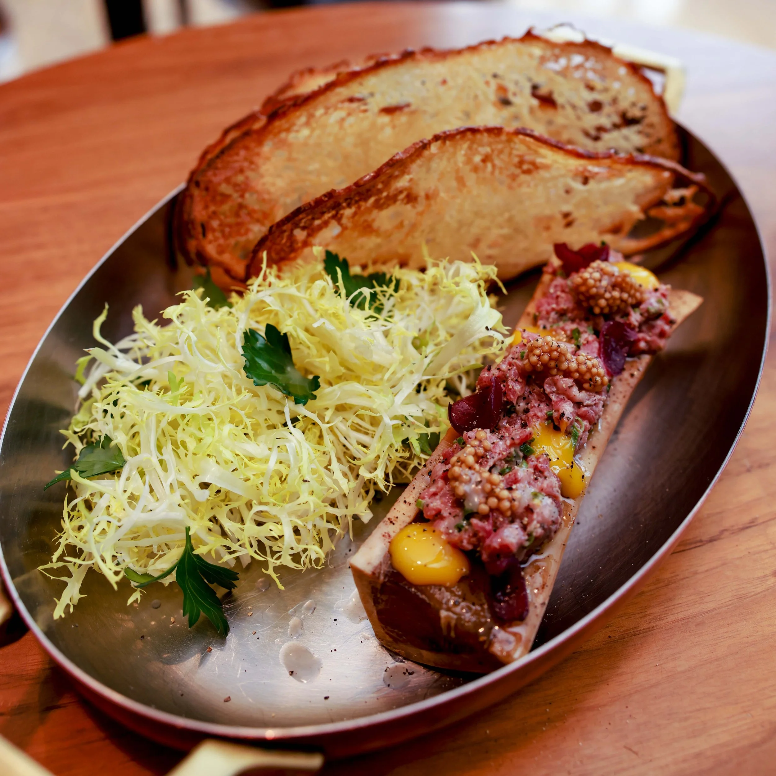 Beef Tartare with Bone Marrow