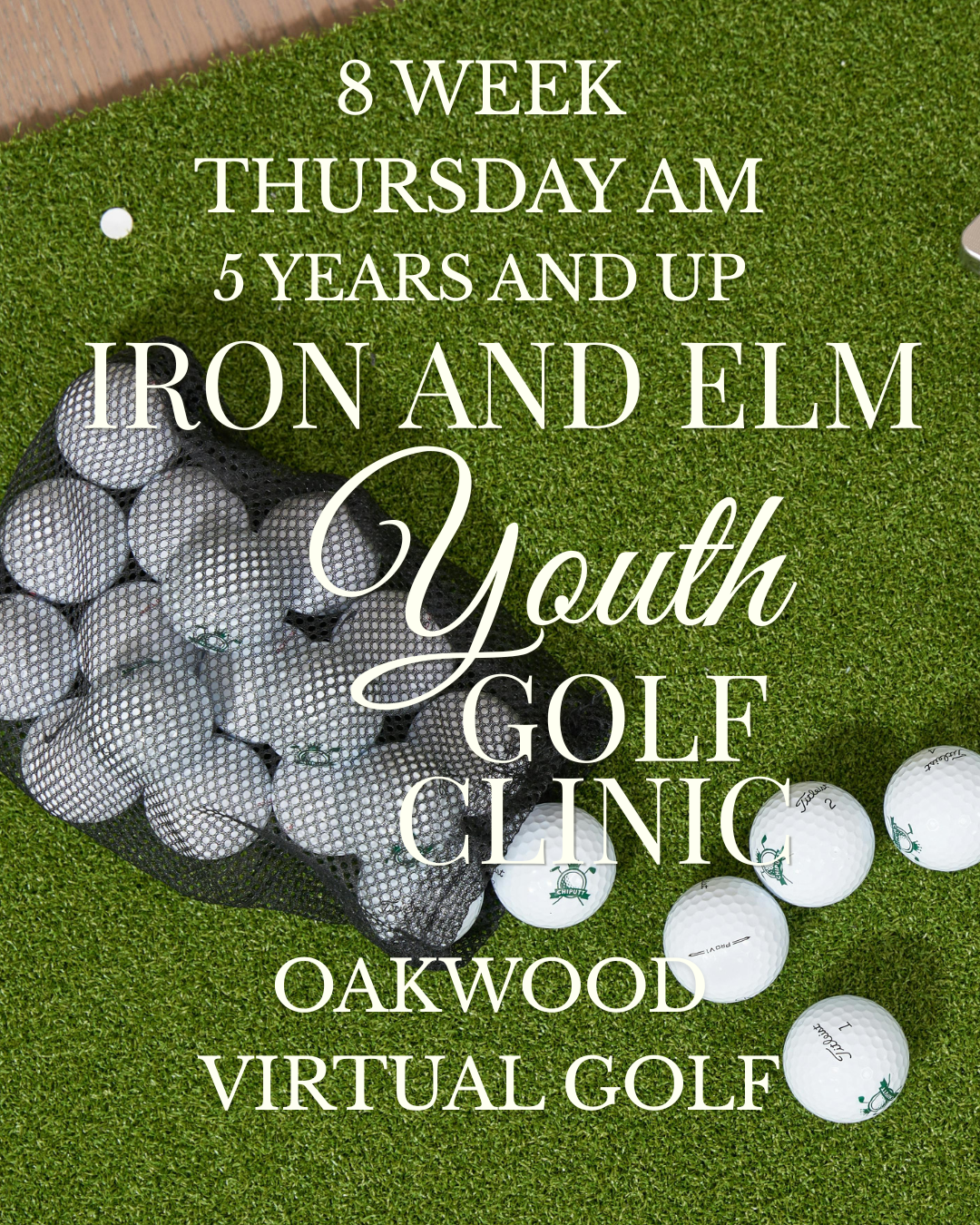 Oakwood Virtual Golf Glastonbury, CT- Thursday AM Homeschool Enrichment (5 Year olds and up)
