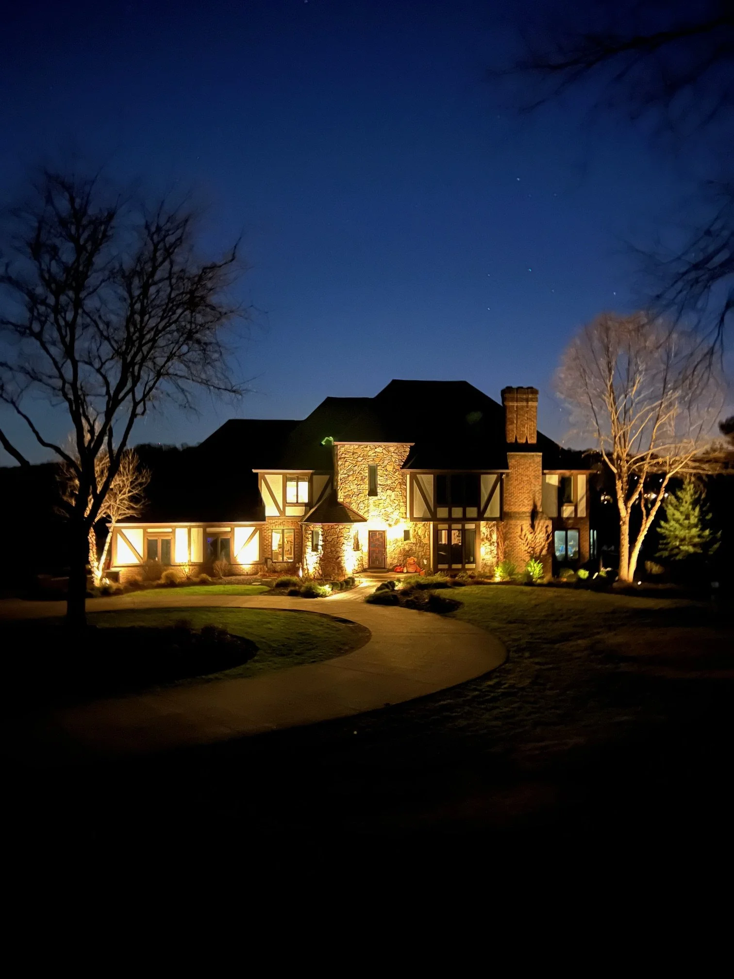 Landscape lighting services by Salupo Lawn sprinkling for medina county and surrounding areas