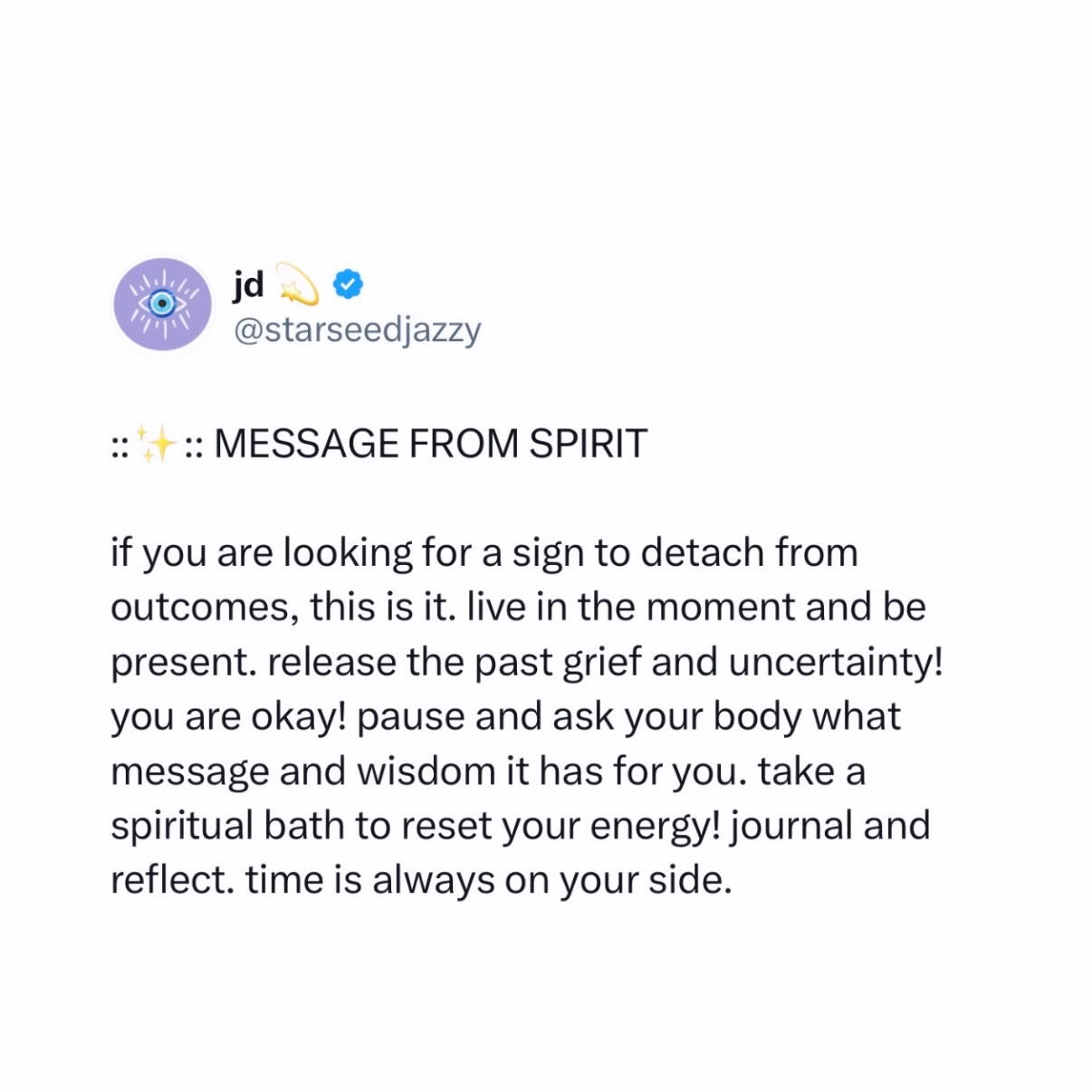 Listen to the wisdom your body has to offer you ✨that is your only job right now. 
.
.
#selflove #messagefromspirit #collectiveenergy #messagefromguides #universalconciousness