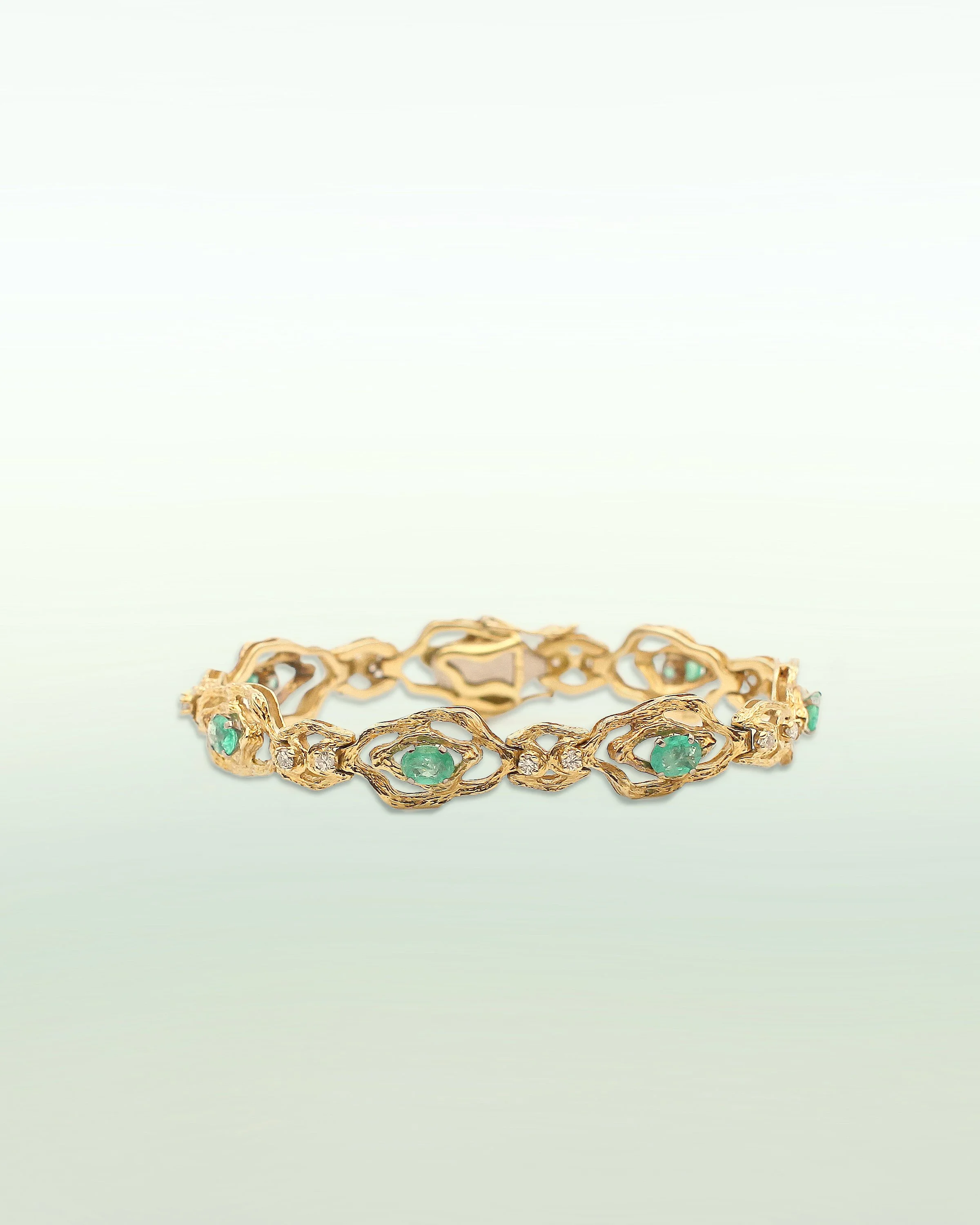 Vintage Emerald and Diamond Bracelet