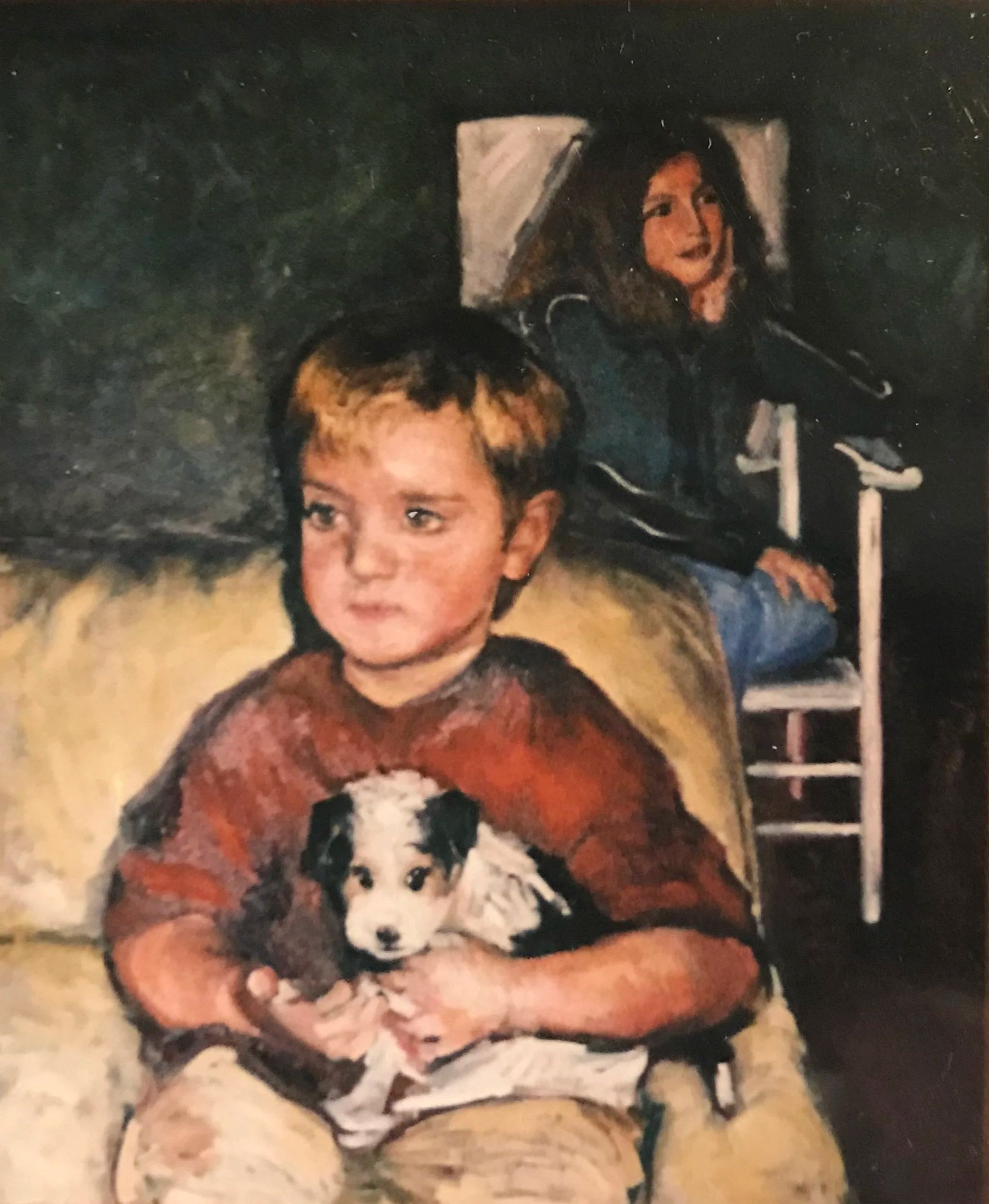 Painting of Jordan and Carly
