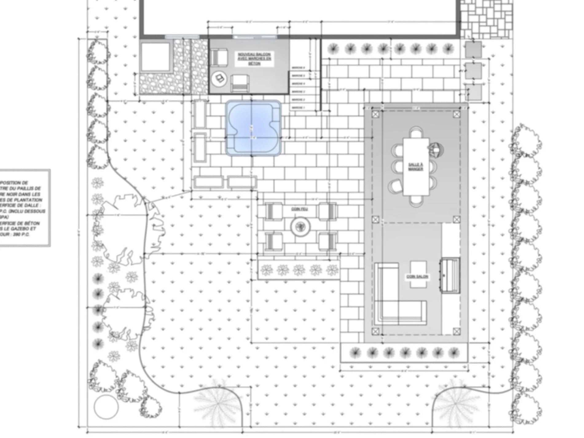 Plan de cours arrière 2D