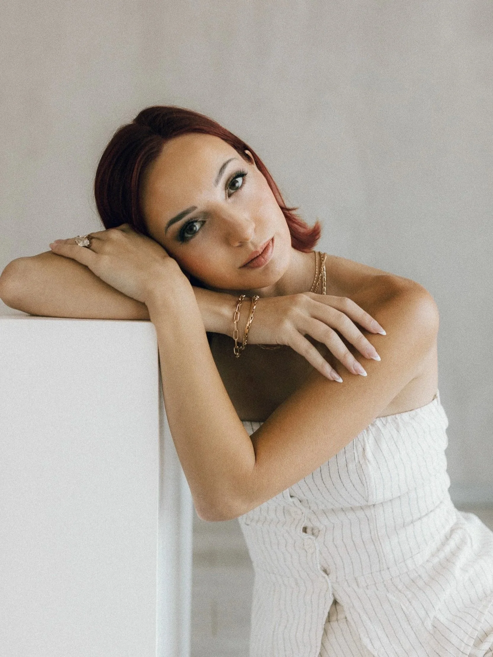Editorial portrait of California wedding photographer Lillee Monet.
