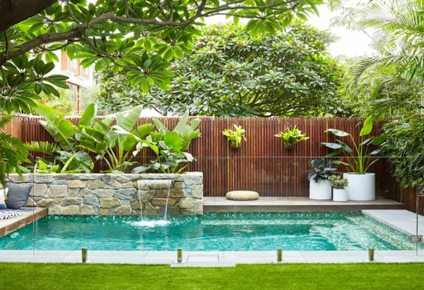 residential swimming pool in Upland CA showing results of professional pool service