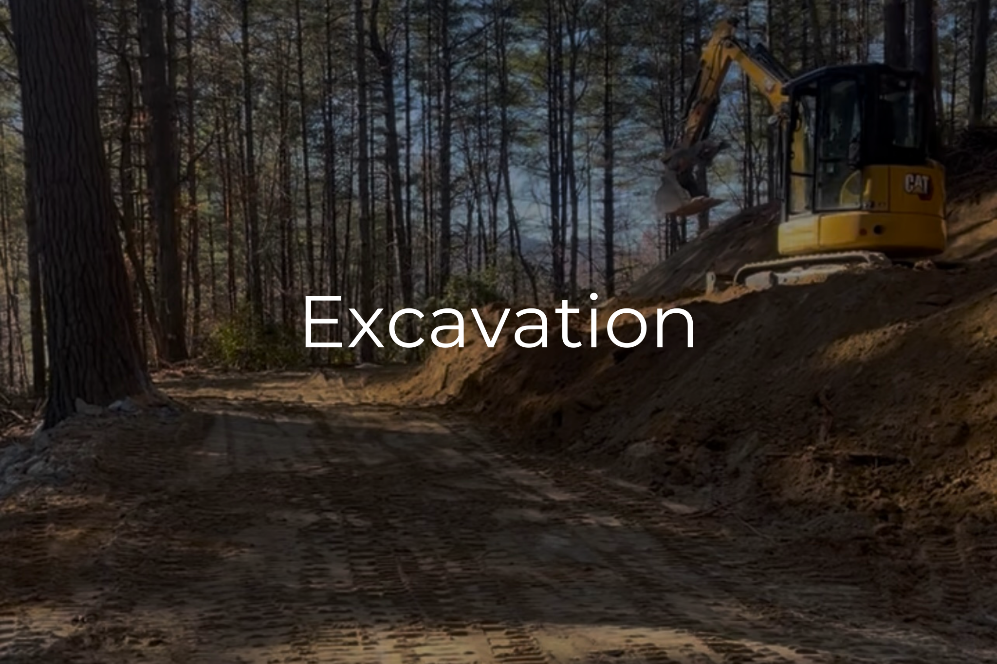 Excavation services for clearing land in Western North Carolina. 