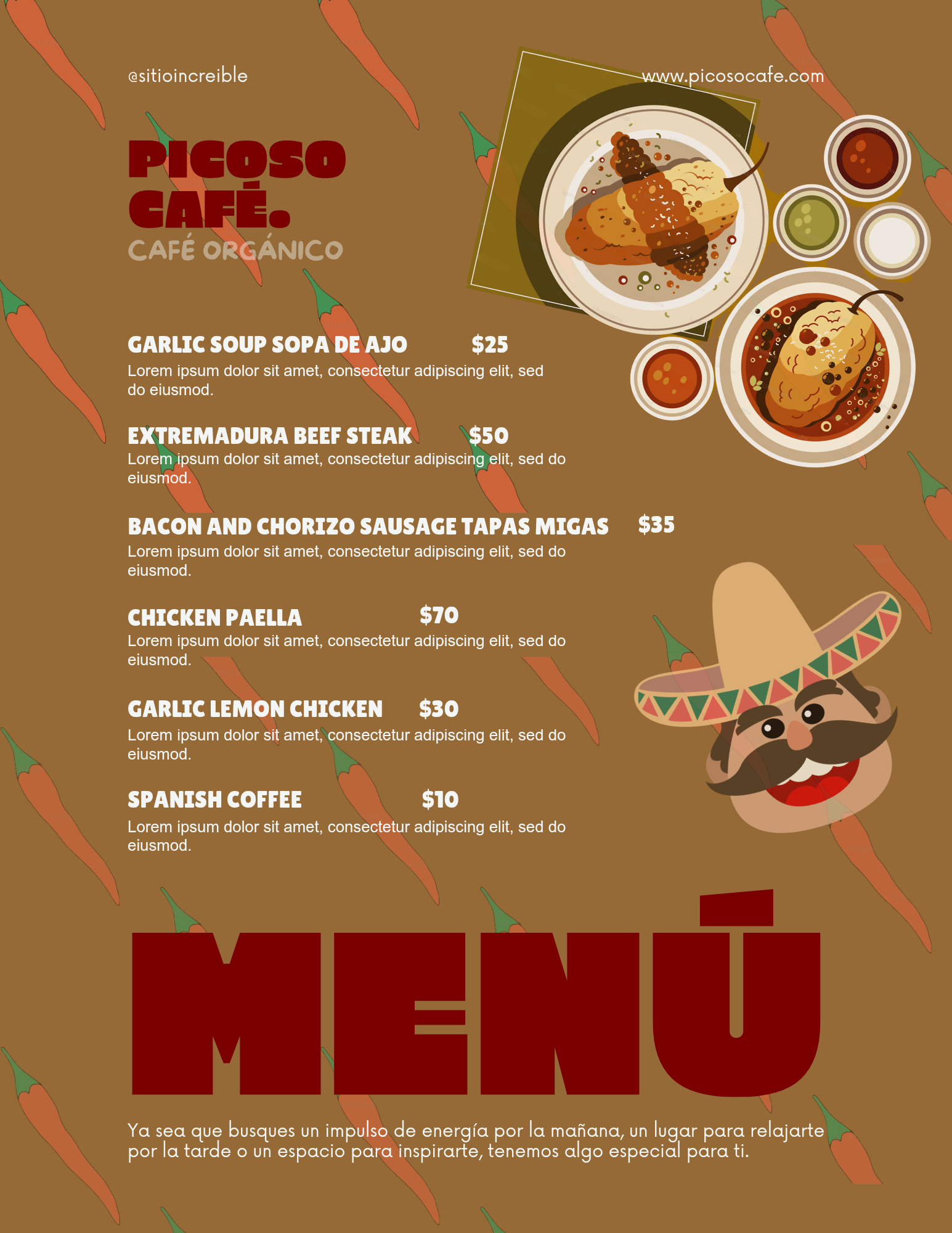 Picoso Cafe (Menu)