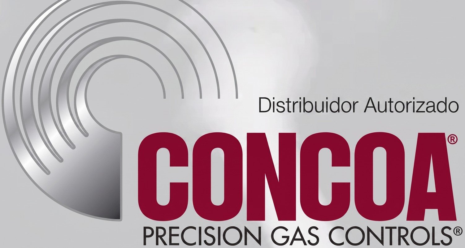Certificación de distribuidor autorizado de controles de gas de precisión Condca, con logo en gris, negro y burdeos.