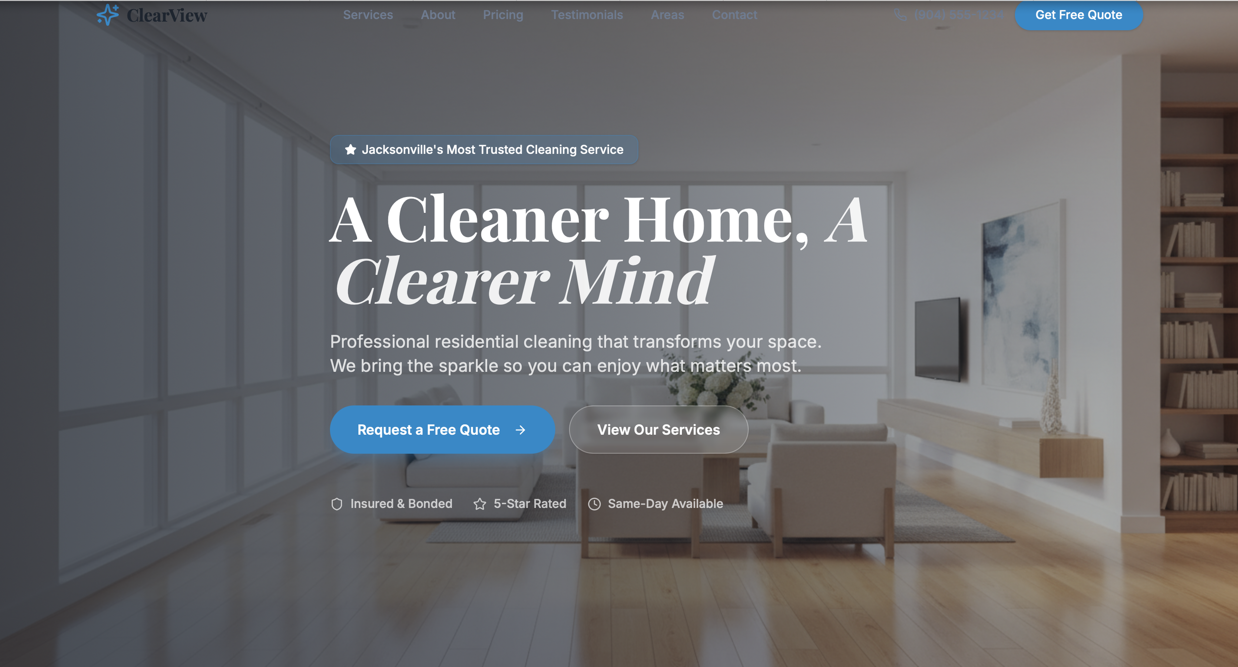 Example Website- Cleaning Company