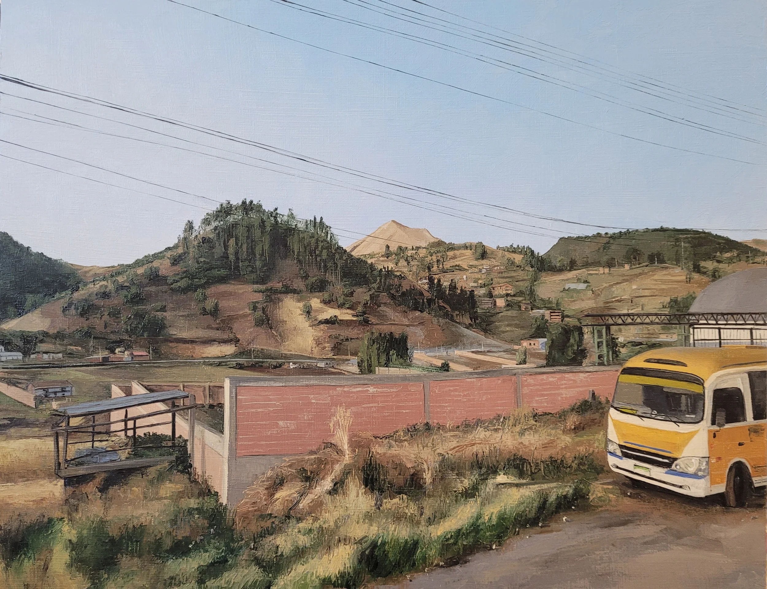 "Cusco Outskirts" 2025, Oil on Panel, 14"x18", $1,700.00.