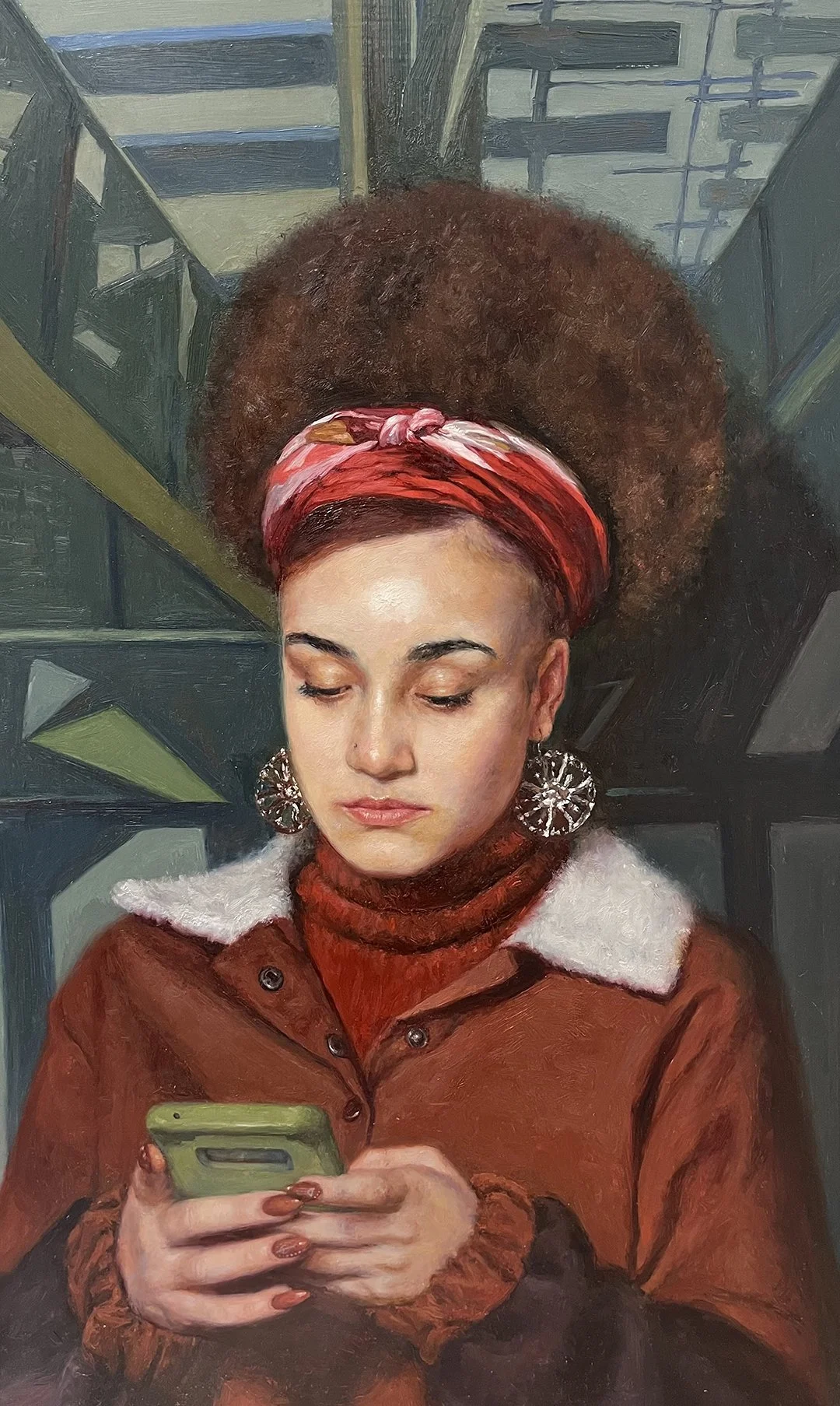 ”PassingTime” 2024, Oil on Board, 19x22 inches, 800.00.