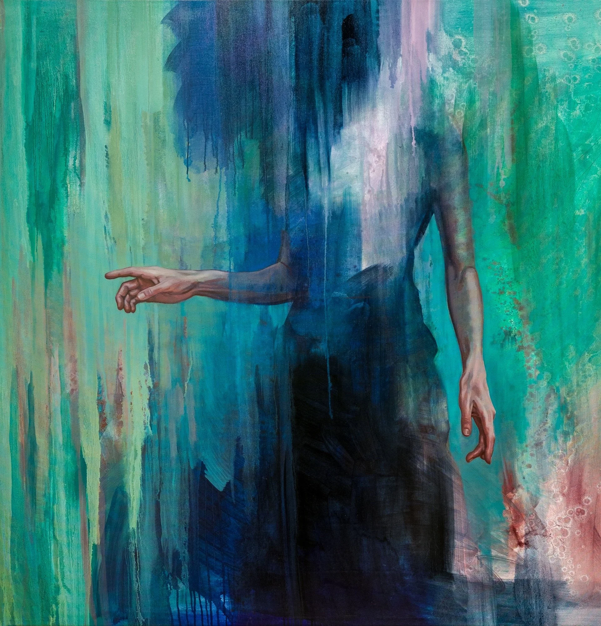 "Carry it Forward" oil on canvas, 54x52" 2025, Private Collection.